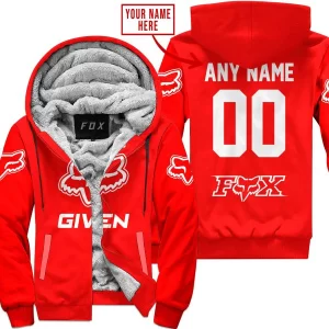 Zero Fox Given  -  Limited Edition  -  Fox Racing  -  Red - Fleece Zip Hoodie