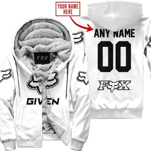 Zero Fox Given  -  Limited Edition  -  Fox Racing  -  White - Fleece Zip Hoodie