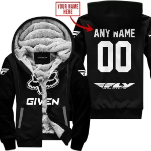 Zero Fox Given – Limited Edition – Fly Racing – Black V1 - Fleece Zip Hoodie