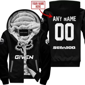 Zero Fox Given – Limited Edition – Sea Doo – Black V1 - Fleece Zip Hoodie