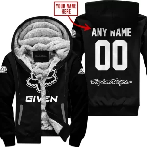 Zero Fox Given – Limited Edition – Troy Lee Designs – Black V1 - Fleece Zip Hoodie