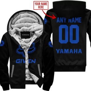 Zero Fox Given – Limited Edition – Yamaha – Black - Blue V1 - Fleece Zip Hoodie