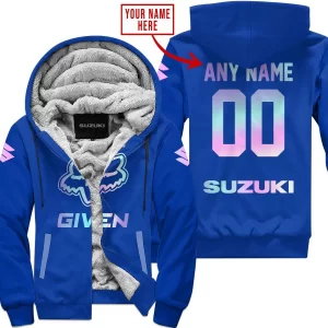 Zero Fox Given – Limited Edition – Suzuki – Blue - Fleece Zip Hoodie
