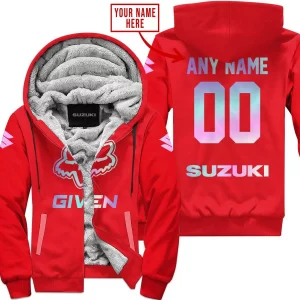 Zero Fox Given – Limited Edition – Suzuki – Red - Fleece Zip Hoodie