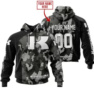 Kawasaki Racing Camo | Custom Name Racing | Kid & Adult