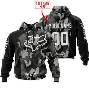 Fox Racing Black Camo | Custom Name Racing | Kid & Adult