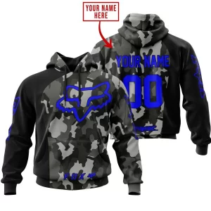 Fox Racing Blue Camo | Custom Name Racing | Kid & Adult