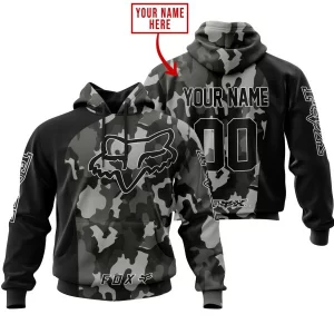 Fox Racing Black V2 Camo | Custom Name Racing | Kid & Adult