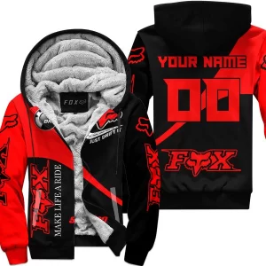 Make Life A Ride Just Send It – Ski Doo – Red - Fleece Zip Hoodie