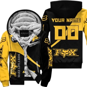 Make Life A Ride Just Send It – Ski Doo – Yellow - Fleece Zip Hoodie