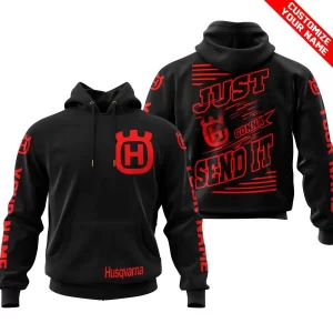 Premium Just Fckn Gonna Send It - Custom Name - Husqvarna - Red Black