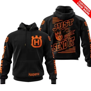 Premium Just Fckn Gonna Send It - Custom Name - Husqvarna - Orange Black
