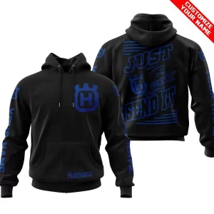 Premium Just Fckn Gonna Send It - Custom Name - Husqvarna - Blue Black