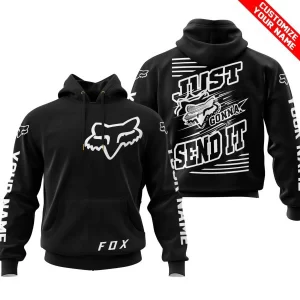 Premium Just Fckn Gonna Send It - Custom Name - Fox Racing - White Black
