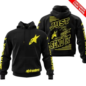 Premium Just Fckn Gonna Send It - Custom Name - Alpinestars - Yellow Black