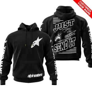 Premium Just Fckn Gonna Send It - Custom Name - Alpinestars - White Black
