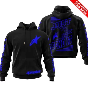 Premium Just Fckn Gonna Send It - Custom Name - Alpinestars - Blue Black