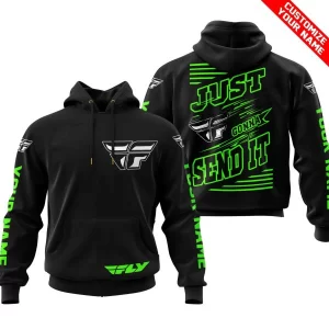 Premium Just Fckn Gonna Send It - Custom Name - Fly Racing - Green Black