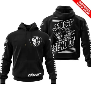 Premium Just Fckn Gonna Send It - Custom Name - Thor Racing - White Black