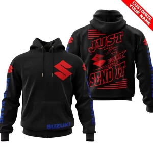 Premium Just Fckn Gonna Send It - Custom Name - Suzuki - Red Black