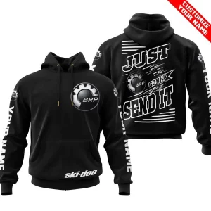 Premium Just Fckn Gonna Send It - Custom Name - Ski Doo - White Black