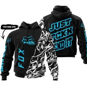 Just Fkcn Send It - Fox Racing - Custom name - Sky blue