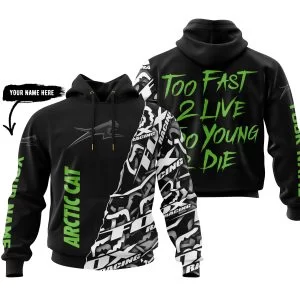 Too Fast To Live Too Young To Die - Arctic cat - Custom name - Green