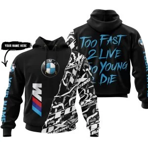 Too Fast To Live Too Young To Die - BWM - Custom name - Blue