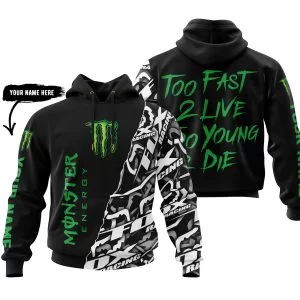 Too Fast To Live Too Young To Die - Monster - Custom name - Green