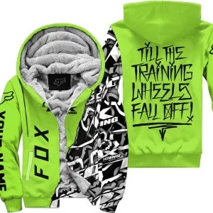 Till The Training Wheel Fall Off – Fox Racing – Green - Fleece Zip Hoodie