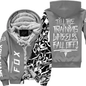Till The Training Wheel Fall Off – Fox Racing – Grey - Fleece Zip Hoodie