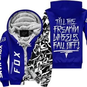 Till The Freakin Wheel Fall Off – Fox Racing – Navy - Fleece Zip Hoodie