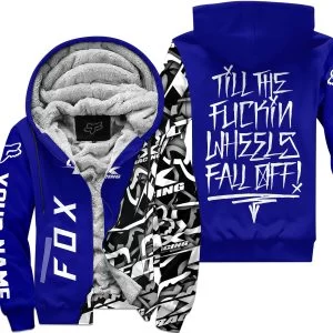 Till The Fuckin Wheel Fall Off – Fox Racing – Navy - Fleece Zip Hoodie