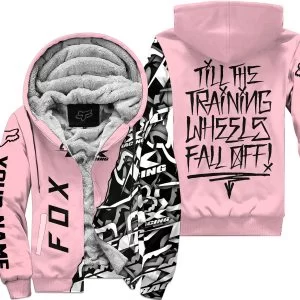 Till The Training Wheel Fall Off – Fox Racing – Pink - Fleece Zip Hoodie