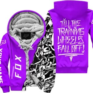 Till The Training Wheel Fall Off – Fox Racing – Purple - Fleece Zip Hoodie