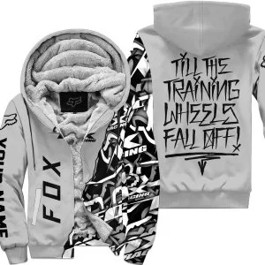 Till The Training Wheel Fall Off – Fox Racing – Silver - Fleece Zip Hoodie