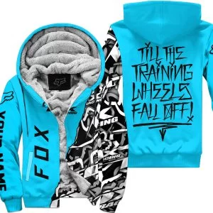 Till The Training Wheel Fall Off – Fox Racing – Sky Blue - Fleece Zip Hoodie