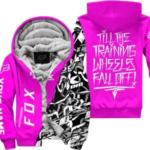 Till The Training Wheel Fall Off – Fox Racing – Vivid Pink - Fleece Zip Hoodie