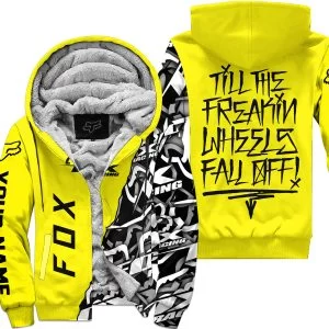 Till The Freakin Wheel Fall Off – Fox Racing – Yellow - Fleece Zip Hoodie