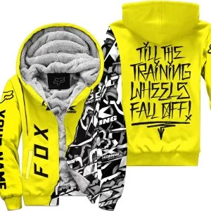 Till The Training Wheel Fall Off – Fox Racing – Yellow - Fleece Zip Hoodie