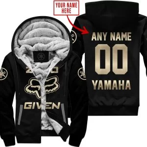 Zero Fox Given Gold - Custom Name Racing - Yamaha - Fleece Zip Hoodie