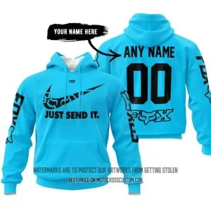 Just Send It - Fox Racing - Sky Blue - Custom Name Racing