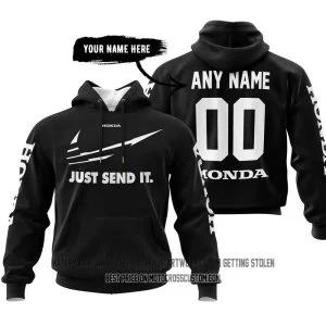Just Send It - Honda - Black - Custom Name Racing