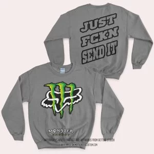 Just Fkcn Send It - Monster Energy Fox Racing - Sweatshirt - Grey