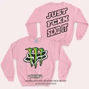 Just Fkcn Send It - Monster Energy Fox Racing - Sweatshirt - Pink