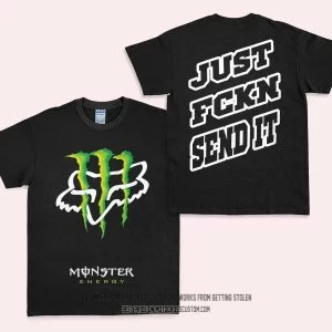 Just Fkcn Send It - Monster Energy Fox Racing - T-Shirt - Black