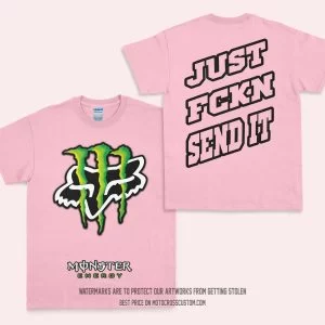 Just Fkcn Send It - Monster Energy Fox Racing - T-Shirt - Pink