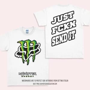 Just Fkcn Send It - Monster Energy Fox Racing - T-Shirt - White