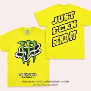 Just Fkcn Send It - Monster Energy Fox Racing - T-Shirt - Yellow