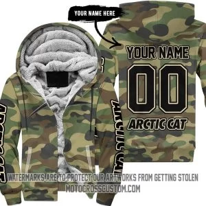 Camo Arctic Cat - Fleece Zip Hoodie